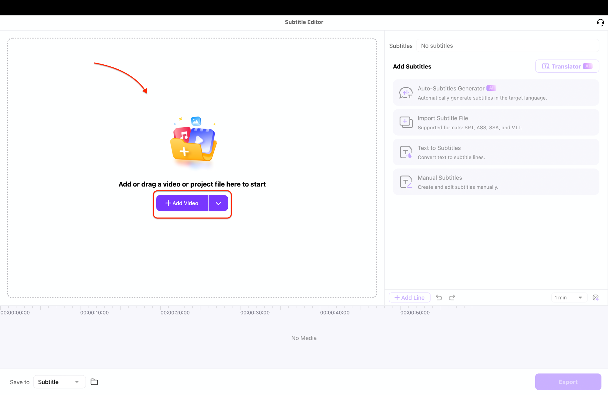 add clip to get subtitled